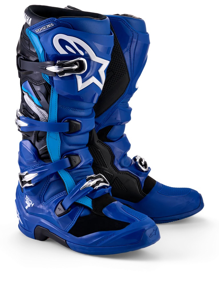 boty TECH 7 YAMAHA kolekce, ALPINESTARS (modrá/bílá/černá) 2026
