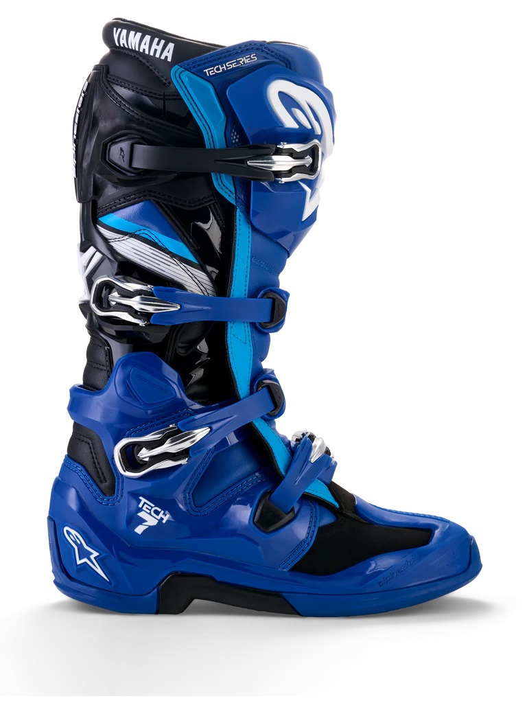 boty TECH 7 YAMAHA kolekce, ALPINESTARS (modrá/bílá/černá) 2026 - Obrázek 2