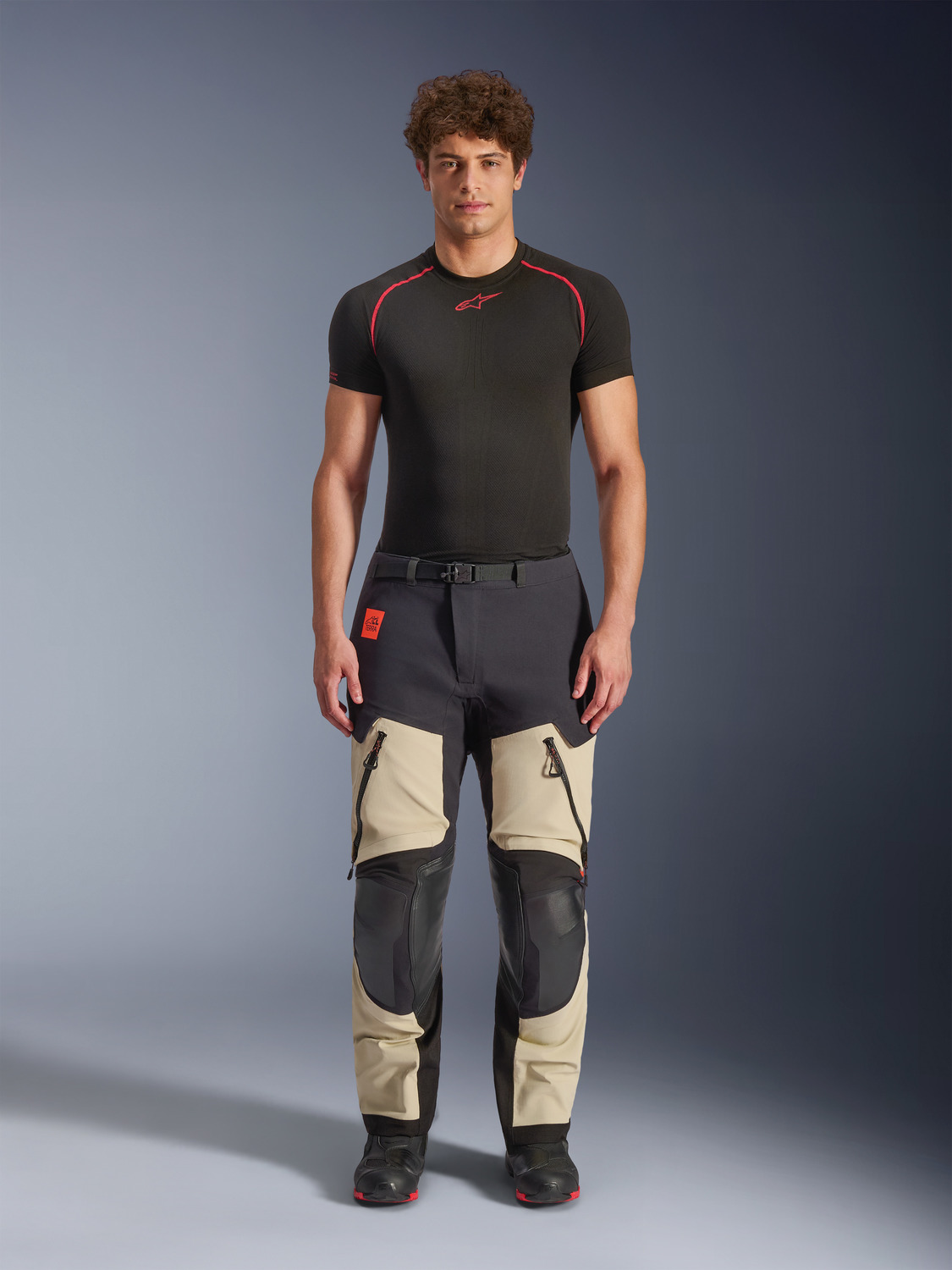 kalhoty HALO PRO DRYSTAR XF, ALPINESTARS (krémové/černé/červené) 2026 - Obrázek 5
