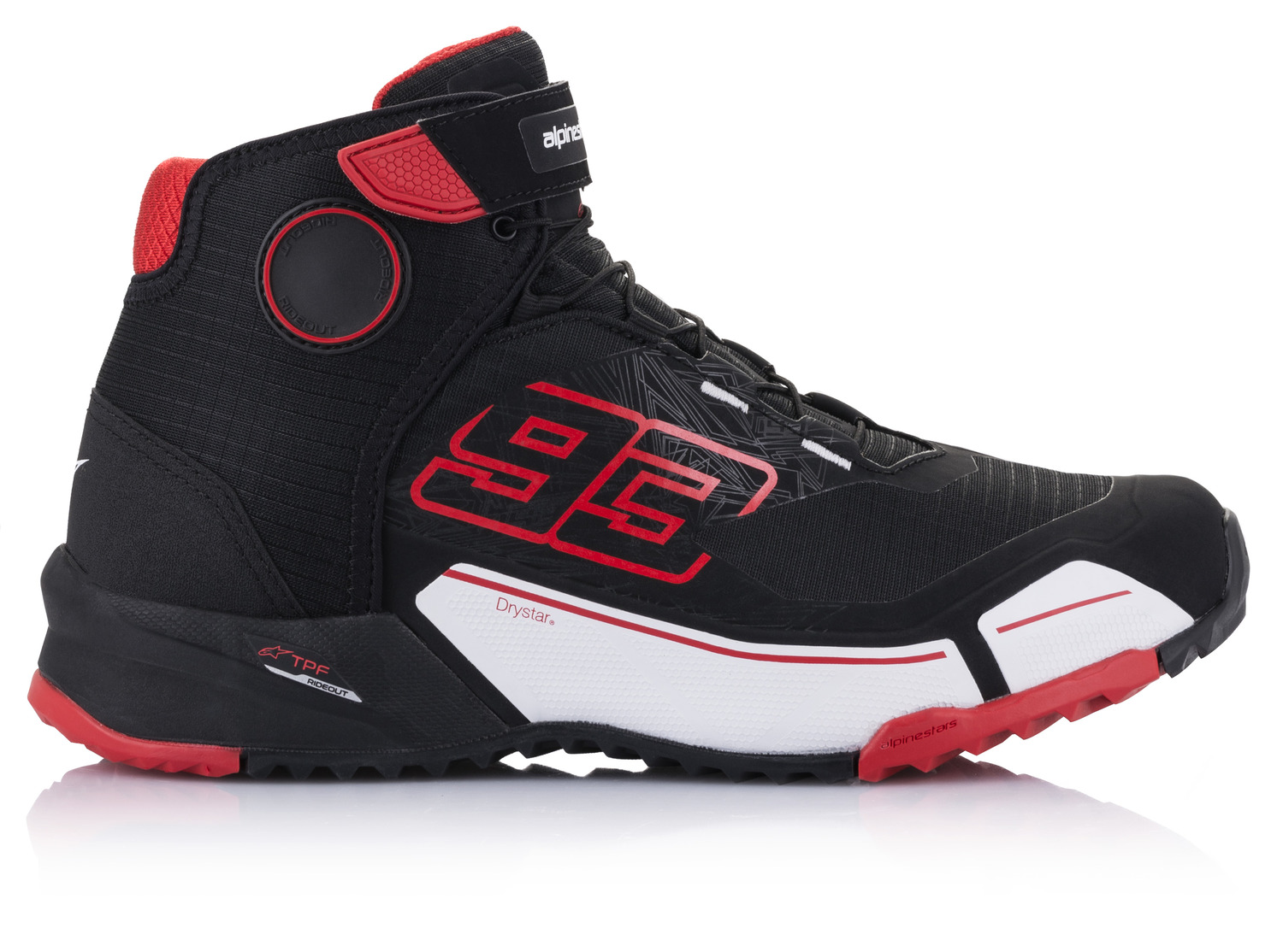 boty CR-X DRYSTAR MM93 kolekce, ALPINESTARS (černá/červená/bílá) 2026 - Obrázek 2