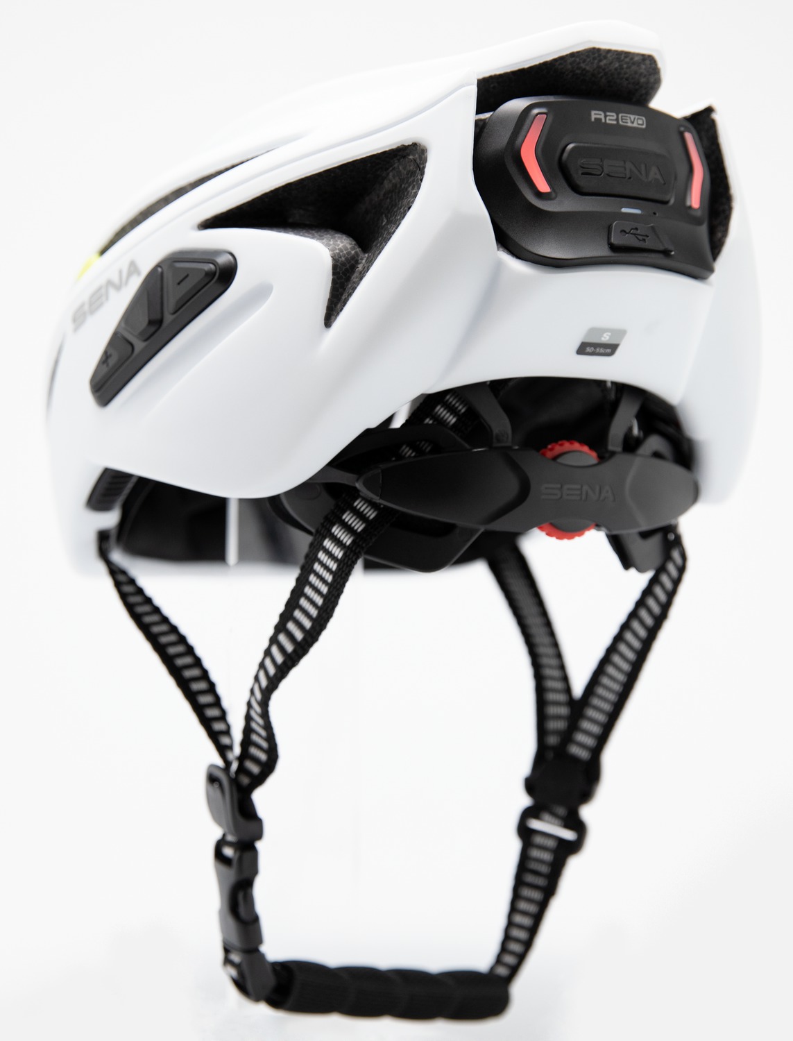 cyklo přilba s headsetem R2 EVO, SENA (matná bílá) - Obrázek 6
