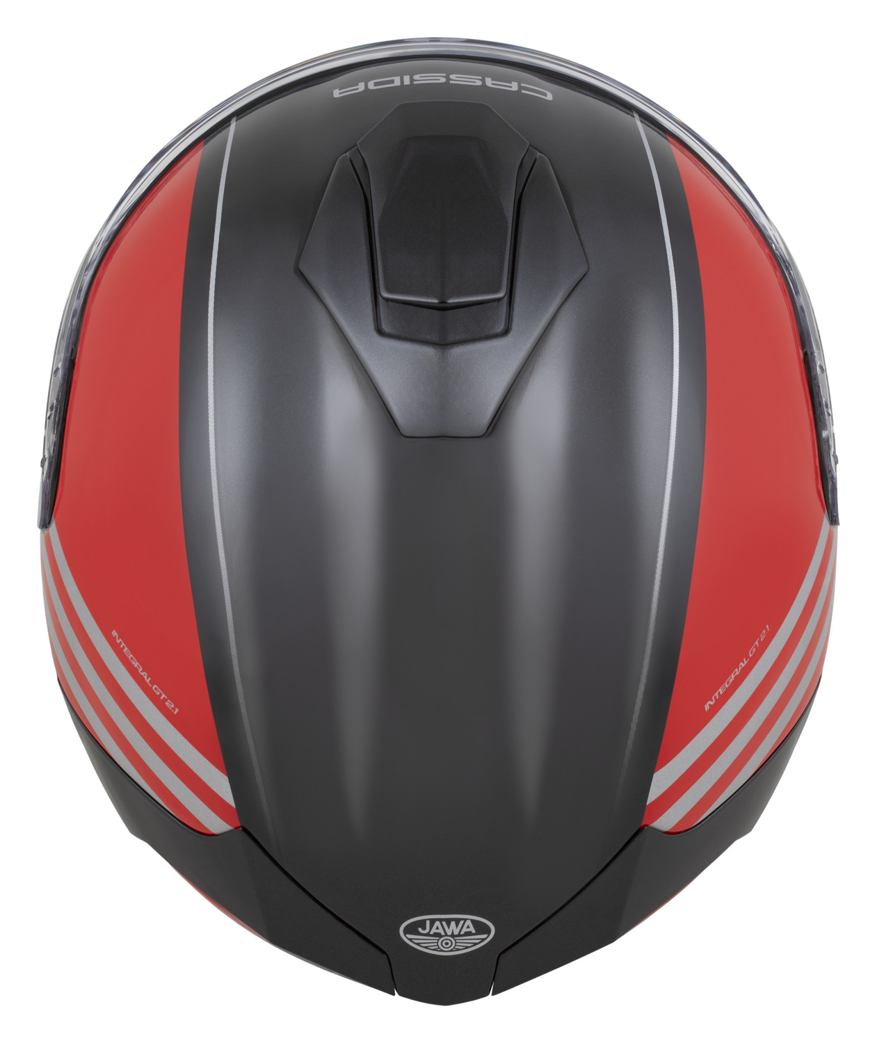 přilba Integral GT 2.1 Jawa Sport, CASSIDA (černá/červená perleť/stříbrná) - Obrázek 3