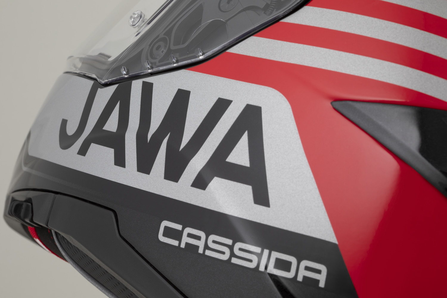 přilba Integral GT 2.1 Jawa Sport, CASSIDA (černá/červená perleť/stříbrná) - Obrázek 5