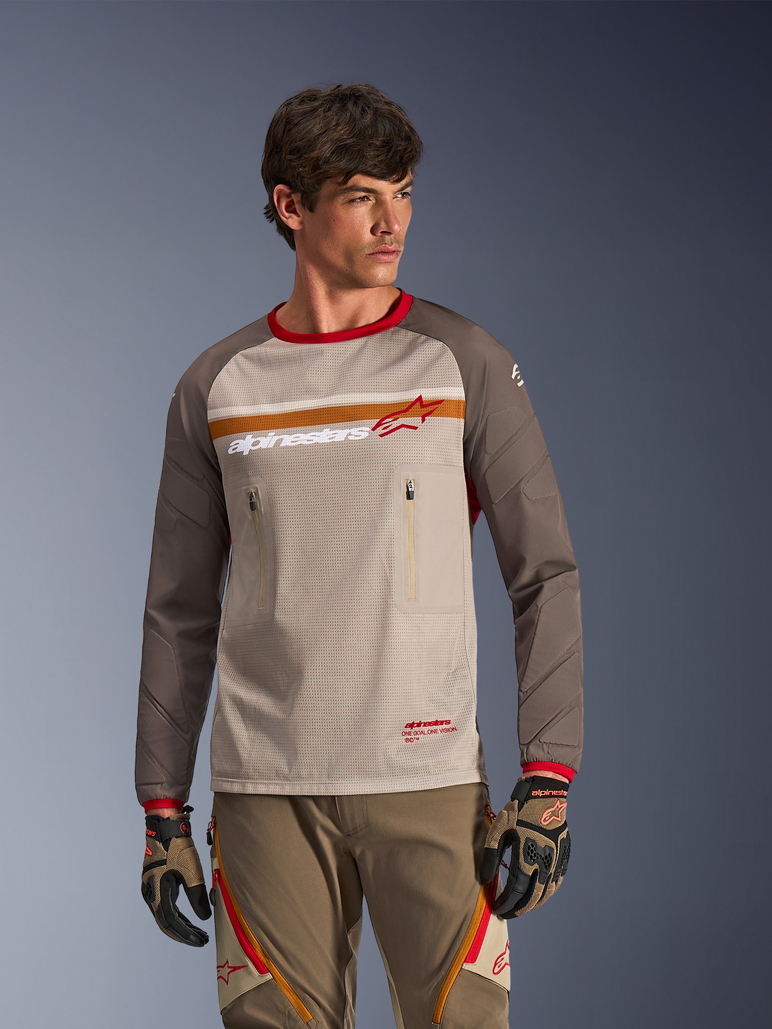 dres MAXDURA DUAL, ALPINESTARS (hnědá/oranžová) 2026 - Obrázek 6