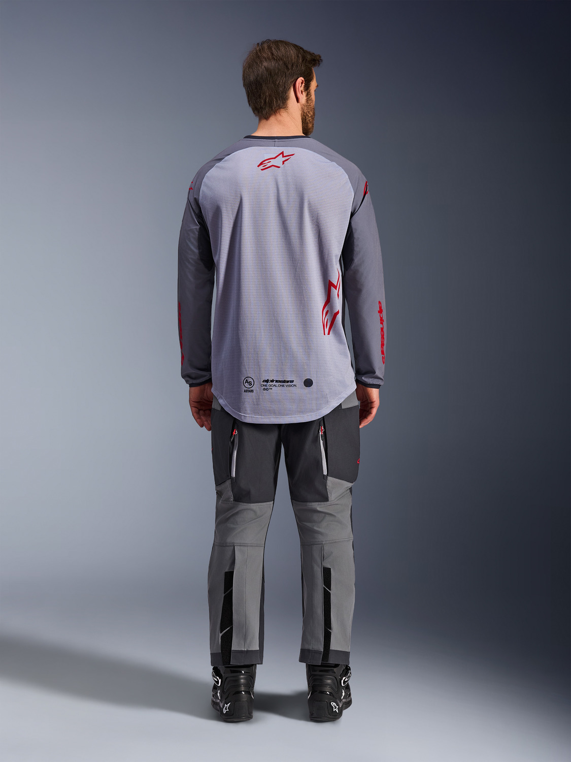 dres MAXDURA DUAL, ALPINESTARS (světle šedá/tmavě šedá/oranžová) 2026 - Obrázek 6