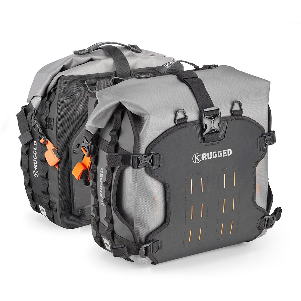 AV07 K´RUGGED voděodolné šedé boční brašny KAPPA