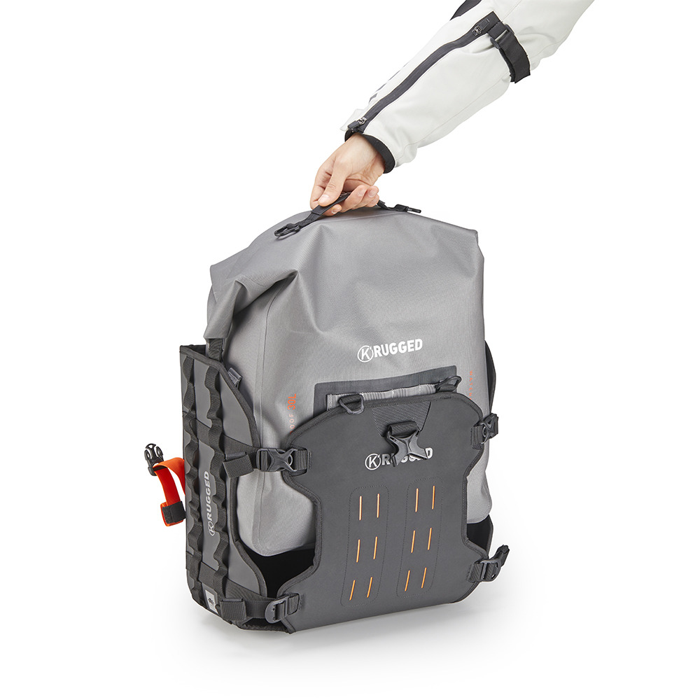 AV07 K´RUGGED voděodolné šedé boční brašny KAPPA - Obrázek 2