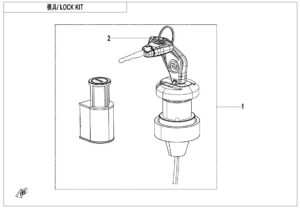 F01-A LOCK KIT(WITH GEARSHIFT LOCK, WITHOUT FUEL TANK LOCK)
