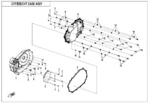 E01-3 CVT CASE ASSY