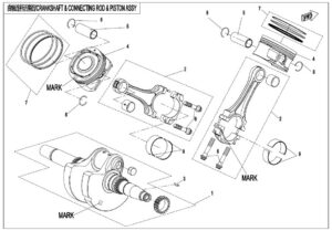 E04-B-V2 CRANKSHAFT @^ CONNECTING ROD @^ PISTON ASSY(EXPANSION BREAK ROD)