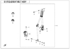 F34-3 SEAT BELT ASSY(BACK SEAT)