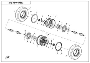 F11-B REAR WHEEL(WITH LOCK RING)