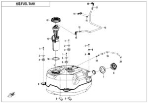 F12-B FUEL TANK(FOR NON FUEL EVAPORATION SYSTEM)