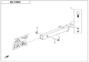 F40-B TOWBAR(LONG, BLOT CONNECTION)