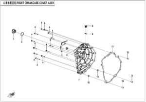 E01-5 RIGHT CRANKCASE COVER ASSY