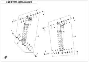 F06-2-C REAR SHOCK ABSORBER(PREMIUM,WITHOUT ABS)