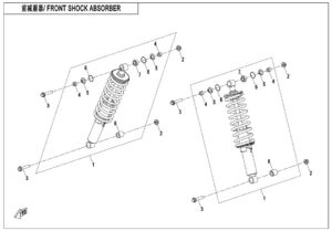 F05-2-A FRONT SHOCK ABSORBER(STANGARD,WITHOUT ABS)