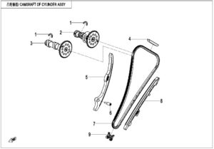 E02-4 CAMSHAFT OF CYLINDER ASSY