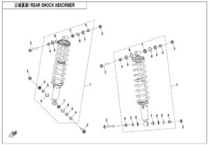 F06-2-A REAR SHOCK ABSORBER(STANGARD,WITHOUT ABS)