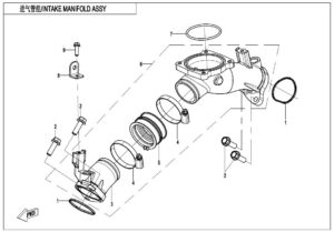 E02-5-A-V2 INTAKE MANIFOLD ASSY(WITHOUT FUEL DESORPTION PORT)