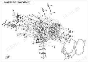 E01-2 RIGHT CRANKCASE ASSY