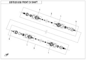 F27-B FRONT CV SHAFT(ABS)