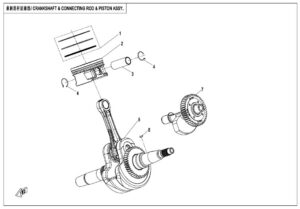E04 CRANKSHAFT @^ CONNECTING ROD @^ PISTON ASSY.