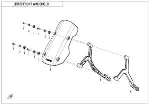 F80-1 FRONT WINDSHIELD(OVERLAND)