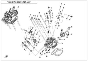 E02-2-V2 CYLINDER HEAD ASSY.