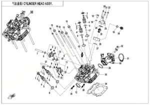 E02-2-A-V1 CYLINDER HEAD ASSY.(WITH FUEL VAPORIZATION SYSTEM)