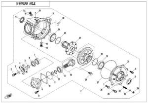 F33-B REAR AXLE(NO DIFFERENTIAL)
