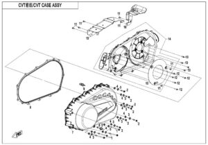 E01-3-V1 CVT CASE ASSY