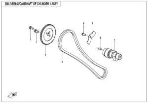 E02-4 CAMSHAFT OF CYLINDER 1 ASSY