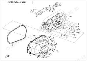 E01-3 CVT CASE ASSY