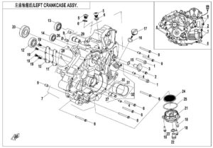 E01-1 LEFT CRANKCASE ASSY