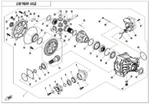 F33-V2 REAR AXLE(WITH DIFFERENTIAL)