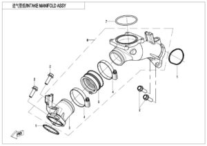 E02-5-A-V2 INTAKE MANIFOLD ASSY(WITHOUT FUEL DESORPTION PORT)
