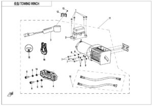 F15-2-V3 TOWING WINCH(ALUMINUM HOLDER)