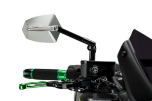 Zpětné zrcátko PUIG GTI 015ND černá / eloxovaný hliník pravý pro APRILIA SRV 850 2012-2019