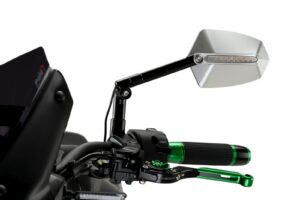 Zpětné zrcátko PUIG GTI 016ND černá / eloxovaný hliník levý pro APRILIA SRV 850 2012-2019