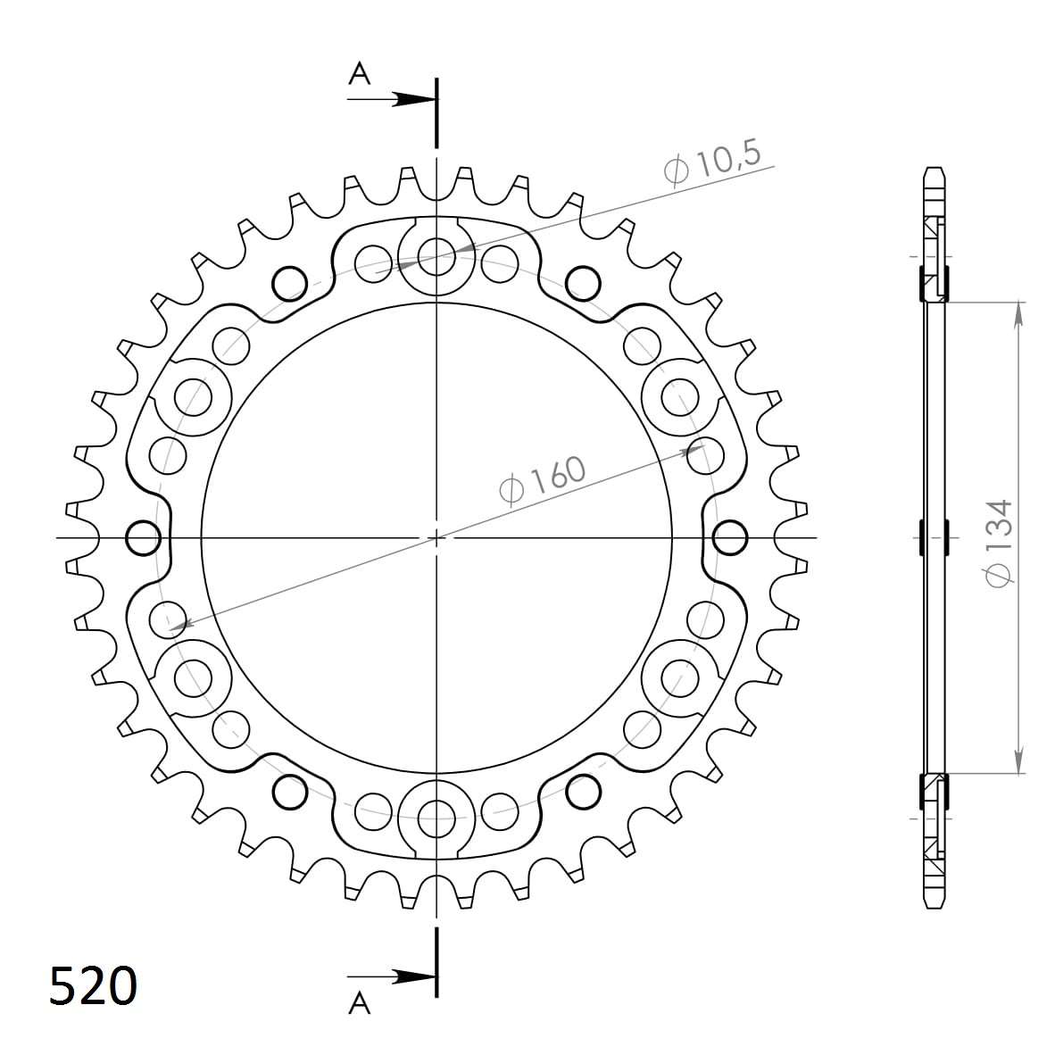Řetězová sada D.I.D Chain - zlatý řetěz 525 ZVM-X, X-kroužek, kolečko SUPERSPROX, rozeta SUPERSPROX STEALTH pro HONDA NT 1100 2022-2025 - Obrázek 3