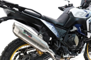 Koncovka výfuku Slip-on GPR FURORE-X ACCIAIO INOX VO.9.RACEDB.FUXIO Broušená nerezová ocel pro VOGE 800 Rally 2025-2026, VOGE DS 800 X RALLY 2025-2026