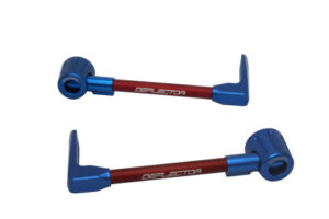 Chrániče páček ACCOSSATO DE003 s červenou hadicí a kloubem right + left , aluminium