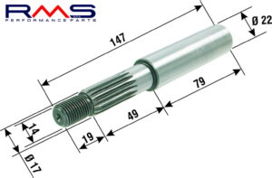 Hřidel zadního kola - sada RMS 100240050