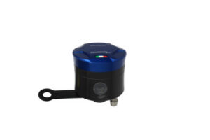 Nádobka na brzdovou kapalinu ACCOSSATO CNC-worked FU104 vč. rovného držáku modrá