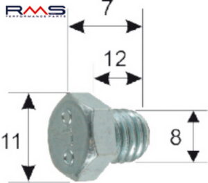 Uzávěr olejové náplně motoru RMS 121856070 pro PIAGGIO/VESPA Liberty 50 2T 1997-2016, PIAGGIO/VESPA Liberty 125 (<2002) 1998-2000