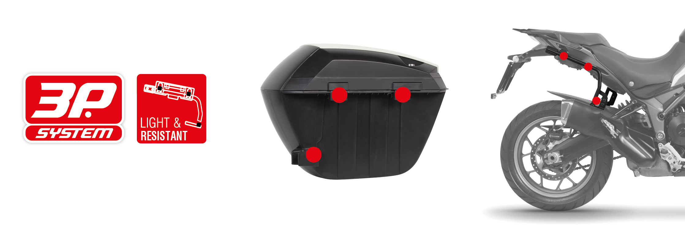 Boční kufry na motorku SHAD SH23 D0B23200W vzhled hliníku - Obrázek 4
