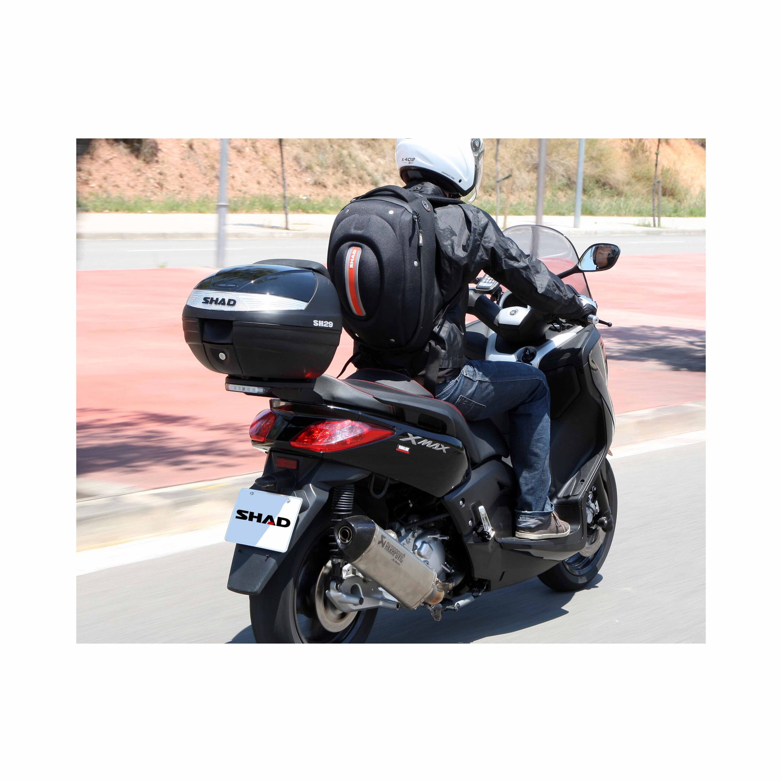 Vrchní kufr na motorku s barevným krytem SHAD SH29 modrá - Obrázek 4