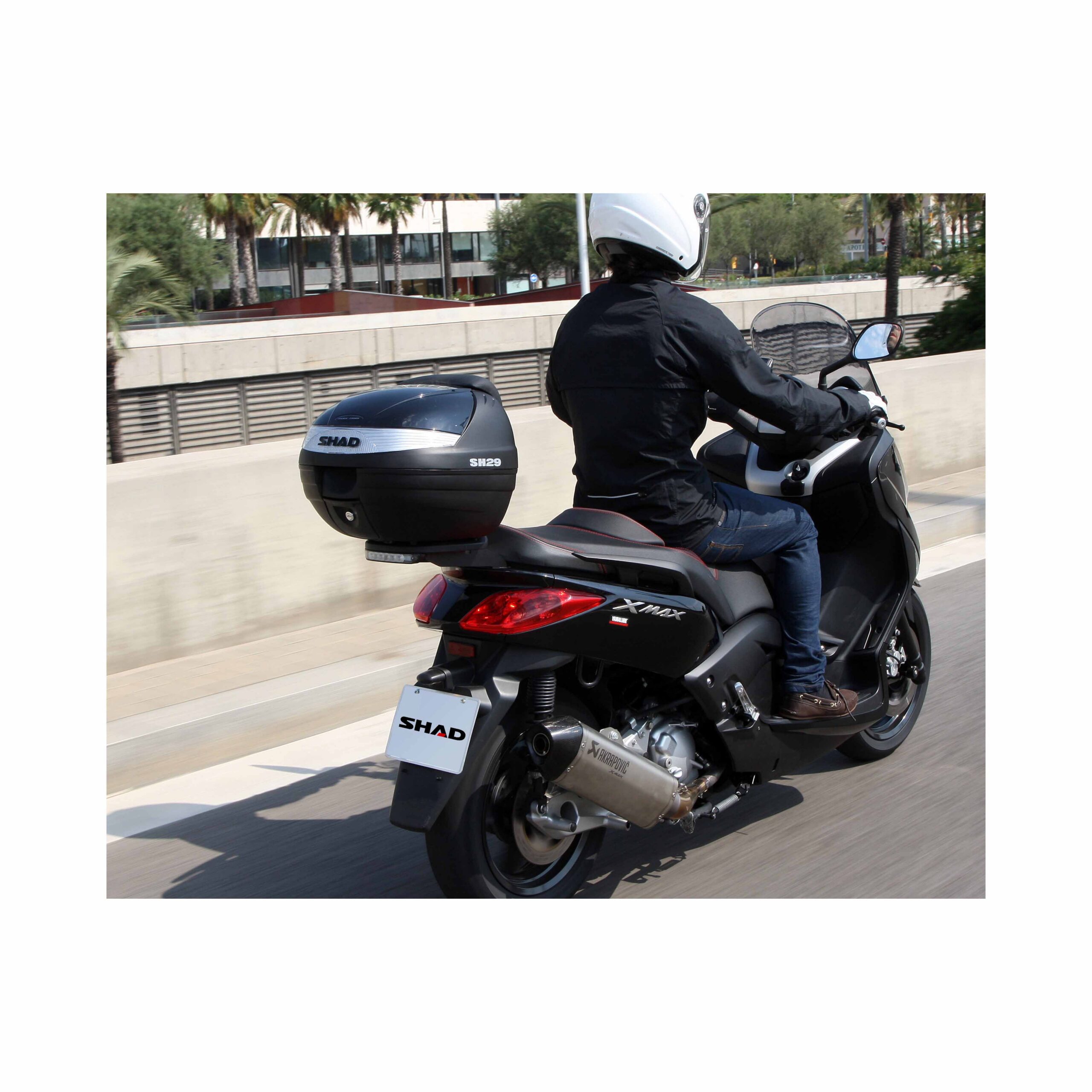 Vrchní kufr na motorku s barevným krytem SHAD SH29 modrá - Obrázek 3