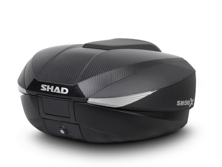 Vrchní kufr na motorku SHAD SH58X D0B58206 Karbon (rozšiřitelný koncept) se zámkem PREMIUM